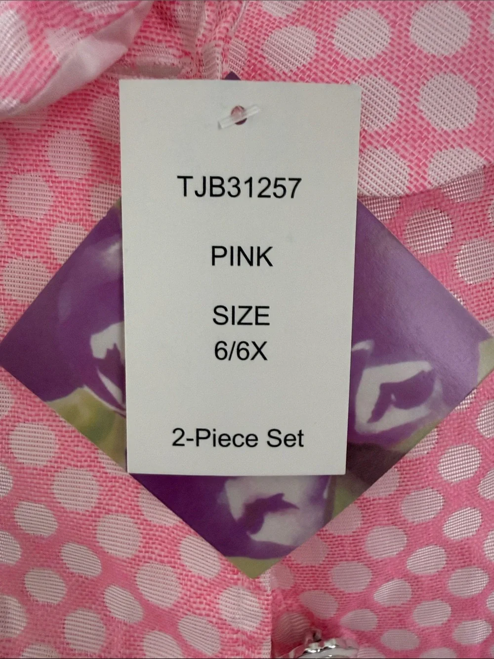 Blueberi Boulevard Pink & White Polka Dot Dress & Coat - Size 6/6X